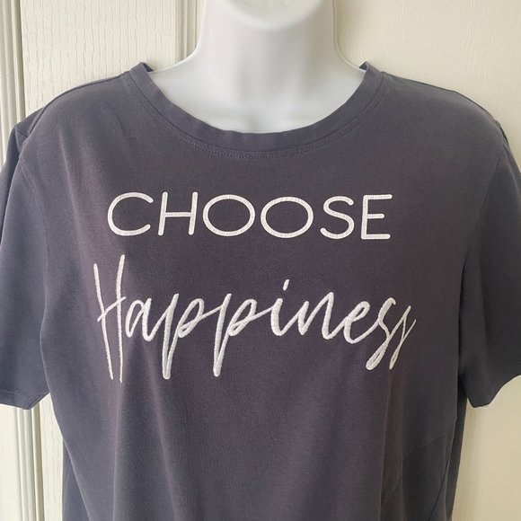 Sweet Soul clothing Choose hapiness gray tee Size M - Picture 4 of 10